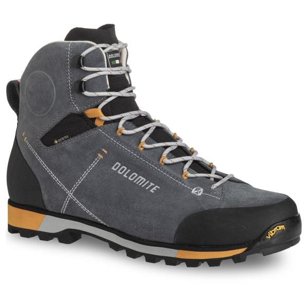 Buty trekkingowe męskie Dolomite Cinquantaquattro Hike Evo GTX. Szare buty turystyczne Dolomite, bez wzorów, z gore-texu, bez zapięcia, trekkingowe, gore-tex. Za 866.35 zł.