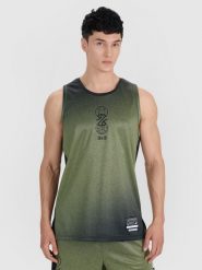 4F Tank top do koszykówki oversize szybkoschnący męski - multikolor L. T-shirty 4F, l, w ażurowe wzory, z dzianiny, bez kołnierzyka, bez ramiączek. Za 119.99 zł.