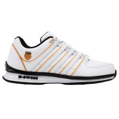 Sneakersy męskie K-swiss RINZLER COURT STYLE białe (01235-185-M). Białe buty sportowe casual K-SWISS, bez wzorów, bez zapięcia. Za 319.00 zł.