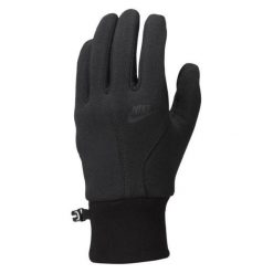Męskie Polarowe Rękawiczki Termiczne Do Biegania. Czarne rękawiczki Nike, bez wzorów, z polaru. Za 351.99 zł.