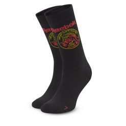 Skarpety wysokie unisex Reebok. Czarne skarpety Reebok, bez wzorów. Za 54.99 zł.