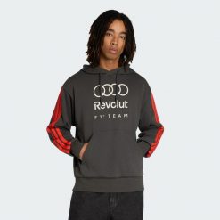 Bluza Z Kapturem Audi Formula One Team Dna French Terry. Czarne bluzy Adidas, bez wzorów, z kapturem. Za 299.00 zł.