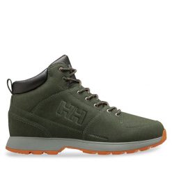 Trekkingi Helly Hansen. Zielone botki sznurowane Helly Hansen, bez wzorów, bez obcasa, bez zapięcia. Za 399.99 zł.