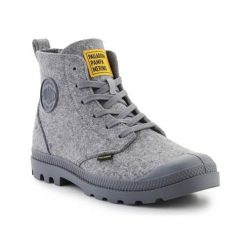 Buty do chodzenia unisex Palladium Pampa Hi Merino Grey. Szare buty sportowe casual Palladium, bez wzorów, z materiału, bez zapięcia. Za 585.00 zł.