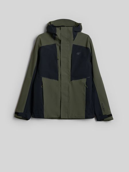 4F Kurtka trekkingowa membrana 10000 męska - khaki M. Brązowe kurtki 4F, m, bez wzorów, z materiału, bez kaptura. Za 399.99 zł.