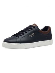 S.Oliver Skórzane sneakersy w kolorze granatowym rozmiar: 41. Niebieskie buty sportowe casual S.Oliver, bez wzorów, bez zapięcia. Za 188.85 zł.