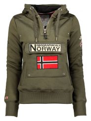 Geographical Norway Bluza "Gymclass" w kolorze khaki rozmiar: M. Brązowe bluzy Geographical Norway, m, bez wzorów, z kapturem. Za 131.12 zł.
