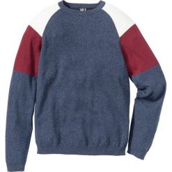 Sweter Regular Fit bonprix niebieski indygo - czerwony. Swetry nierozpinane marki bonprix. Za 44.99 zł.