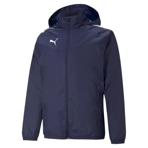 Kurtka Puma Team Liga All Weather. Niebieskie kurtki Puma, m, bez wzorów, z materiału, bez kaptura. Za 191.50 zł.