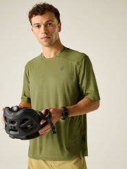 Dare 2b Koszulka kolarska "Trackstand Ace" w kolorze khaki rozmiar: M. Brązowe t-shirty sportowe Dare 2B, bez wzorów, z materiału, bez ramiączek, rowerowe. Za 69.91 zł.