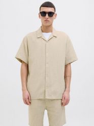 Jack & Jones Koszula "Easter" w kolorze beżowym rozmiar: S. Brązowe koszule Jack & Jones, s, bez wzorów, z bawełny, bez kołnierzyka, bez ramiączek. Za 79.59 zł.