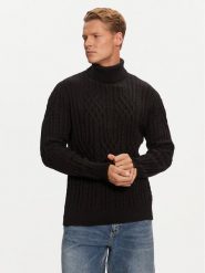 Guess Golf M4BR18 Z3HD1 Czarny Regular Fit. Czarne golfy Guess, m, z aplikacjami, z syntetyku, bez kołnierzyka, bez ramiączek. Za 289.99 zł.