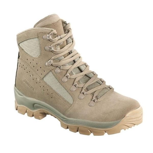 Buty trekkingowe Meindl Safari Mid PRO. Brązowe trekkingi MEINDL, bez wzorów, z gumy, bez zapięcia. Za 749.00 zł.