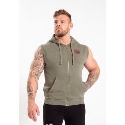 Silverdale Bluza z kapturem bez rękawów - zielony. Zielone bluzy GORILLA WEAR, m, bez wzorów, z kapturem. Za 300.00 zł.