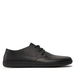Półbuty Vivo Barefoot. Czarne eleganckie półbuty Vivo Barefoot, bez wzorów, bez obcasa, bez zapięcia. Za 609.99 zł.