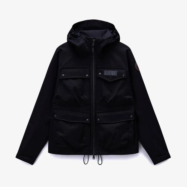 Kurtka z kapturem Napapijri A-Rivalto. Czarne kurtki Napapijri, na zimę, m, bez wzorów, z puchu, z kapturem. W wyprzedaży za 1,339.00 zł.