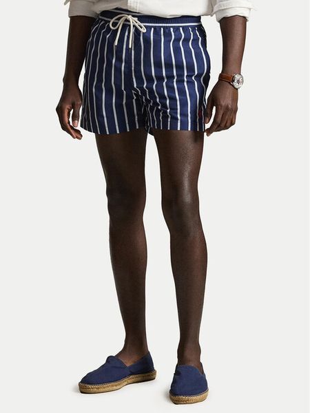 Polo Ralph Lauren Szorty kąpielowe 710975405001 Granatowy Slim Fit. Niebieskie kąpielówki Polo Ralph Lauren, m, bez wzorów, z syntetyku. Za 479.99 zł.