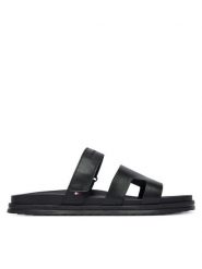 Tommy Hilfiger Klapki Adjustable Premium Lth Sandal FM0FM05773 Czarny. Czarne klapki Tommy Hilfiger, ze skóry. Za 409.99 zł.