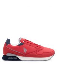 U.S. Polo Assn. Sneakersy NOBIL003M/CHY4 Czerwony. Czerwone buty sportowe casual U.S. Polo Assn., bez wzorów, z tworzywa sztucznego, bez zapięcia. Za 175.99 zł.