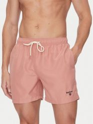 Barbour Szorty kąpielowe Staple Logo 5"MSW0064PI55 Różowy Regular Fit. Czerwone kąpielówki Barbour, m, bez wzorów, z syntetyku. Za 199.99 zł.