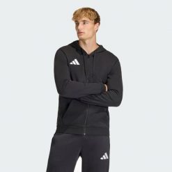 Bluza z kapturem i suwakiem na całej długości Entrada26. Białe bluzy z kapturem Adidas, m, bez wzorów, z bawełny, z kapturem. Za 135.99 zł.