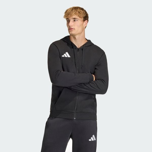 Bluza z kapturem i suwakiem na całej długości Entrada26. Białe bluzy z kapturem Adidas, l, z aplikacjami, z bawełny, z kapturem. Za 219.00 zł.