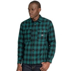 LEE WORKWEAR OVERSHIRT RELAXED FIT MĘSKA KOSZULA MATERIAŁOWA AGATE GREEN L68DCSNB 112117071. Zielone koszule Lee, l, bez wzorów, z materiału, bez kołnierzyka, bez ramiączek. Za 129.99 zł.