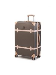 Semi Line Walizka duża T5508-4 Brązowy. Brązowe walizki Semi-line, bez wzorów, z tworzywa sztucznego, duże. Za 369.99 zł.