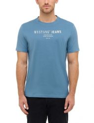 Męski T-Shirt Mustang Style Austin Bluestone 1016867 5180. T-shirty Mustang, m, bez wzorów, bez kołnierzyka, bez ramiączek. Za 79.99 zł.