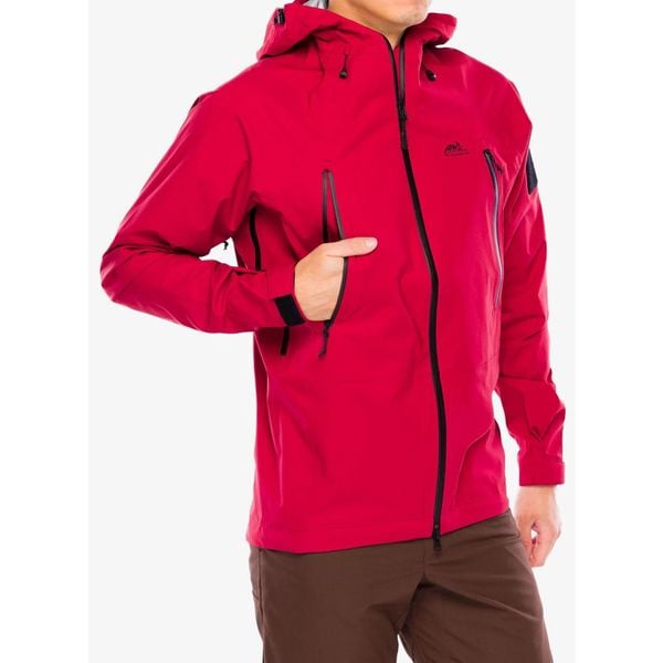Kurtka przeciwdeszczowa męska Helikon-Tex Squall Hardshell. Czerwone kurtki Helikon-Tex, m, bez wzorów, z hardshellu, bez kaptura. Za 997.49 zł.