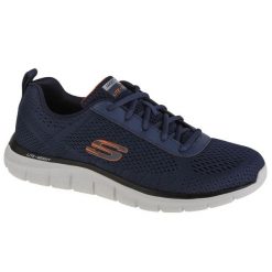 Buty sportowe Sneakersy męskie, Skechers Track-Moulton. Niebieskie buty sportowe casual Skechers, bez wzorów, bez zapięcia. Za 249.99 zł.