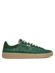 Lacoste Sneakersy Baseshot Lite 51SMA0110 Zielony ciemny. Zielone buty sportowe casual LACOSTE, bez wzorów, z materiału, bez zapięcia. Za 527.99 zł.