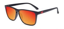 Okulary przeciwsłoneczne dla dorosłych - kategoria 3 z polaryzacją - Black / Red. Czarne okulary przeciwsłoneczne KNOCKAROUND, prostokątne. Za 149.60 zł.