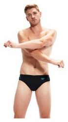 Slipy kąpielowe męskie Speedo Hyper Boom Splice Brief. Czarne slipy i bokserki Speedo, m, bez wzorów, z materiału. Za 73.99 zł.
