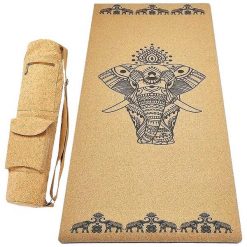 Zestaw mata do jogi z gumy i korka 5 mm + torba z korka - Eléphants. Brązowe torby na ramię ACHAMANA, bez wzorów, z bawełny, na ramię, duże, bez dodatków. Za 550.00 zł.