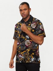 Just Cavalli Polo 75OAG6R0 Czarny Regular Fit. Czarne koszulki polo Just Cavalli, l, bez wzorów, z bawełny, bez kołnierzyka, bez ramiączek. Za 679.99 zł.
