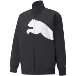 Kurtka treningowa męska PUMA Train Big Cat Lined Woven. Czarne kurtki Puma, l, bez wzorów, z puchu, bez kaptura. Za 149.99 zł.