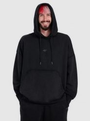 4F Bluza dresowa oversize nierozpinana z kapturem męska 4F x Tomasz Fornal - szara S. Szare bluzy z kapturem 4F, m, z aplikacjami, z dresówki, z kapturem. Za 249.99 zł.