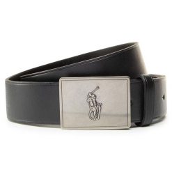 Pasek Polo Ralph Lauren. Czarne paski Polo Ralph Lauren, bez wzorów. Za 366.99 zł.