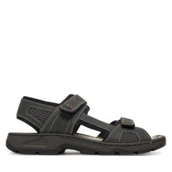 Sandały Rieker. Szare sandały Rieker, bez zapięcia. Za 259.99 zł.