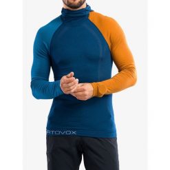 Bluza termoaktywna Ortovox 120 Competition Light Hoody. Niebieskie bielizna termoaktywna ORTOVOX, bez wzorów, bez ramiączek, trekkingowe. Za 424.99 zł.