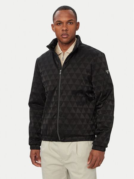 Guess Kurtka przejściowa M6YL24 W2815 Czarny Regular Fit. Czarne kurtki Guess, l, z aplikacjami, z syntetyku, bez kaptura. Za 794.99 zł.