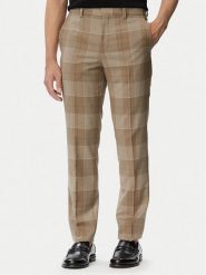 HUGO Spodnie garniturowe Hogan 263X 50569204 Beżowy Extra Slim Fit. Brązowe garnitury Hugo, m, bez wzorów, z materiału. Za 749.99 zł.