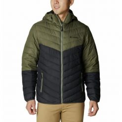 Kurtka Turystyczna Puchowa Zimowa Męska Columbia Eddie Gorge Hooded Jacket. Zielone kurtki Columbia, na zimę, m, bez wzorów, z puchu, bez kaptura. Za 590.99 zł.