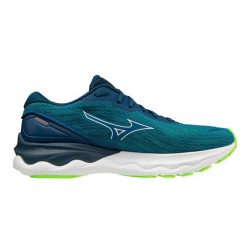 Buty do biegania męskie Mizuno Wave Skyrise 3. Niebieskie buty do biegania Mizuno, bez wzorów, bez zapięcia, do biegania, mizuno wave. Za 568.99 zł.