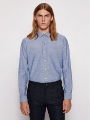 Boss Koszula Robbie 50438496 Granatowy Sharp Fit. Niebieskie koszule Boss, m, bez wzorów, z bawełny, bez kołnierzyka, bez ramiączek. Za 279.99 zł.