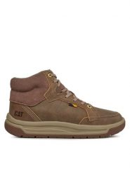 CATerpillar Trzewiki Apa Cush Mid P725849 Brązowy. Brązowe botki sznurowane CATerpillar, bez wzorów, ze skóry, bez obcasa, bez zapięcia. Za 599.99 zł.