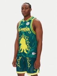 Puma Tank top 631702 Zielony Regular Fit. Zielone t-shirty sportowe Puma, bez wzorów, z syntetyku, bez ramiączek, do koszykówki. Za 309.99 zł.
