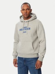 Tommy Hilfiger Bluza MW0MW44937 Szary Regular Fit. Szare bluzy Tommy Hilfiger, m, bez wzorów, z bawełny, bez kaptura. Za 409.99 zł.