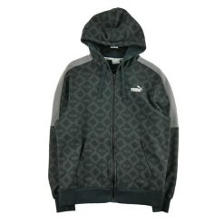 Second life - Męska bluza z kapturem na zamek - Jak nowy. Czarne bluzy z kapturem Puma, m, bez wzorów, z kapturem. Za 105.71 zł.